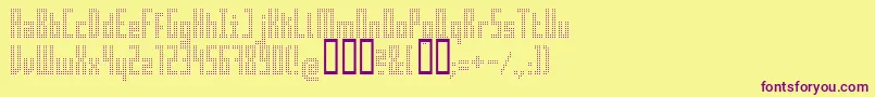 Superaircraft Font – Purple Fonts on Yellow Background