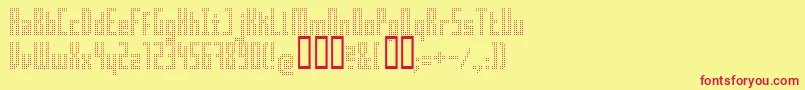 フォントSuperaircraft – 赤い文字の黄色い背景