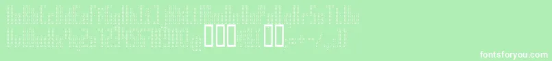 Superaircraft Font – White Fonts on Green Background
