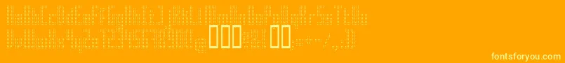 Superaircraft Font – Yellow Fonts on Orange Background