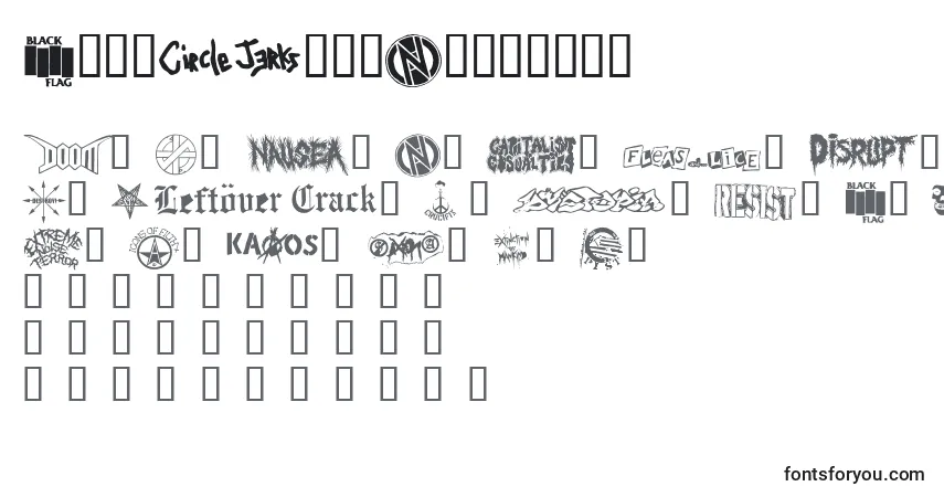 Schriftart PunkRawkDingbatz – Alphabet, Zahlen, spezielle Symbole