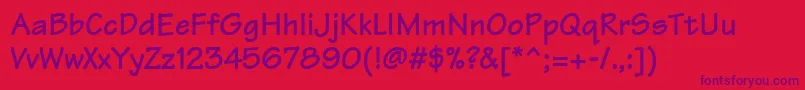 ManualSsiBold Font – Purple Fonts on Red Background