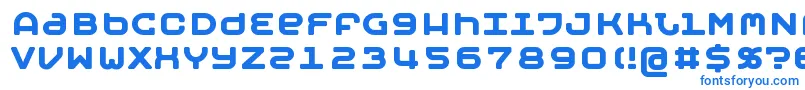 フォントMobyb – 白い背景に青い文字