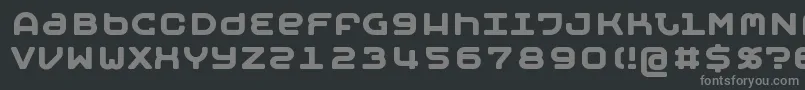 フォントMobyb – 黒い背景に灰色の文字