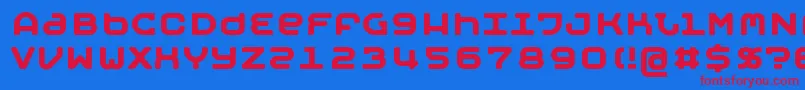 Mobyb Font – Red Fonts on Blue Background