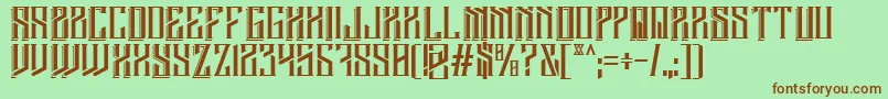 Barbarossa Font – Brown Fonts on Green Background