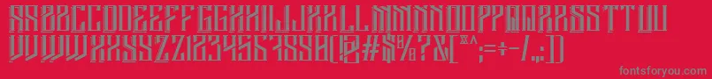 Barbarossa Font – Gray Fonts on Red Background