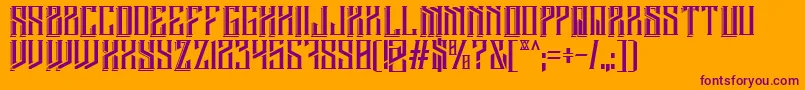 Barbarossa Font – Purple Fonts on Orange Background