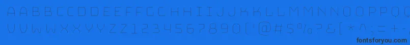 BungeelayersInline Font – Black Fonts on Blue Background