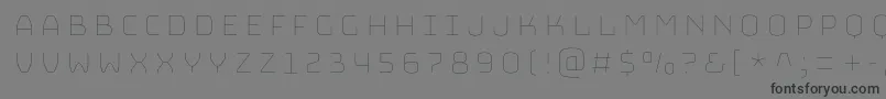 Шрифт BungeelayersInline – чёрные шрифты на сером фоне