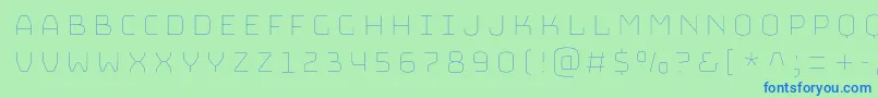 BungeelayersInline Font – Blue Fonts on Green Background