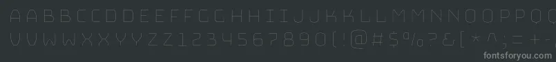 Fonte BungeelayersInline – fontes cinzas em um fundo preto