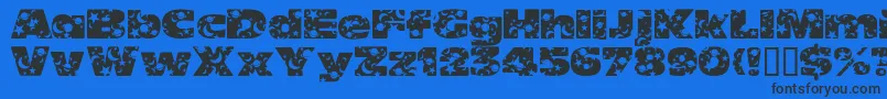 OhmygodStarsmoons Font – Black Fonts on Blue Background