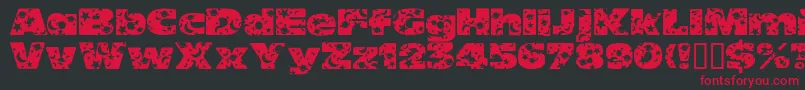 OhmygodStarsmoons-Schriftart – Rote Schriften auf schwarzem Hintergrund