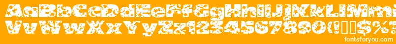 OhmygodStarsmoons Font – White Fonts on Orange Background