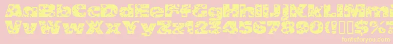 OhmygodStarsmoons Font – Yellow Fonts on Pink Background