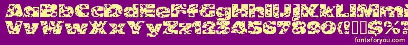 OhmygodStarsmoons Font – Yellow Fonts on Purple Background