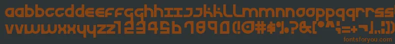 Urbancurve-fontti – ruskeat fontit mustalla taustalla
