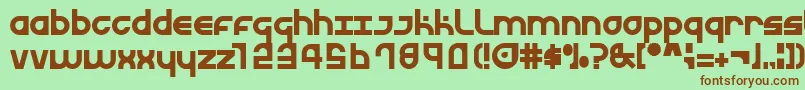 Шрифт Urbancurve – коричневые шрифты на зелёном фоне