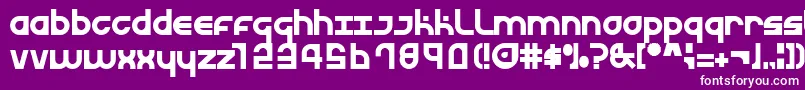 フォントUrbancurve – 紫の背景に白い文字