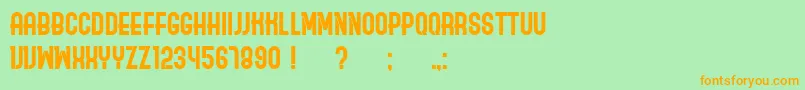 Ordinary Font – Orange Fonts on Green Background