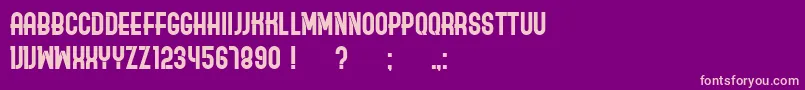 Ordinary Font – Pink Fonts on Purple Background