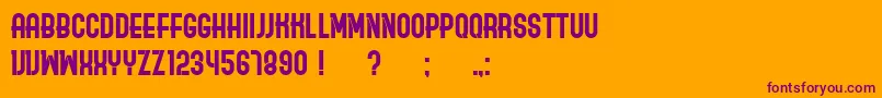 Ordinary Font – Purple Fonts on Orange Background