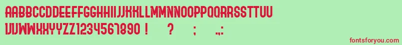 Ordinary Font – Red Fonts on Green Background