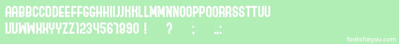 Ordinary Font – White Fonts on Green Background