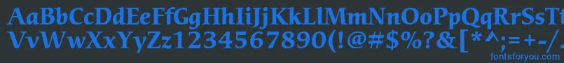 CerigostdBold Font – Blue Fonts on Black Background