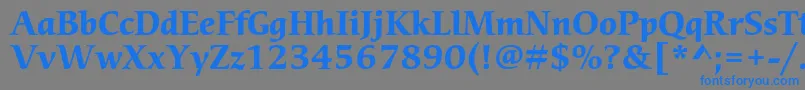 フォントCerigostdBold – 灰色の背景に青い文字