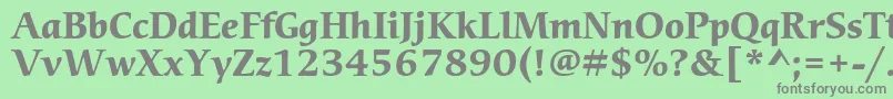 フォントCerigostdBold – 緑の背景に灰色の文字