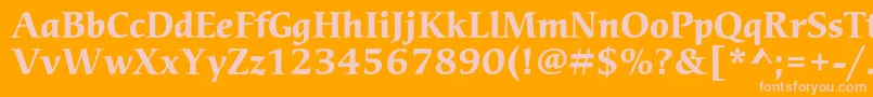 CerigostdBold Font – Pink Fonts on Orange Background