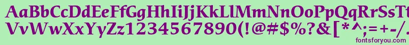 CerigostdBold Font – Purple Fonts on Green Background