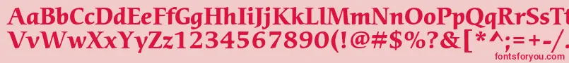 CerigostdBold Font – Red Fonts on Pink Background