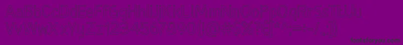 DeLuxeHollow-fontti – mustat fontit violetilla taustalla