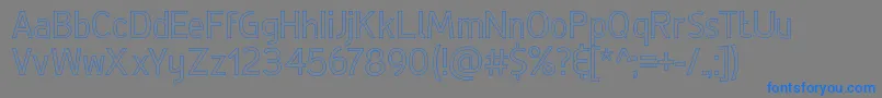 DeLuxeHollow Font – Blue Fonts on Gray Background