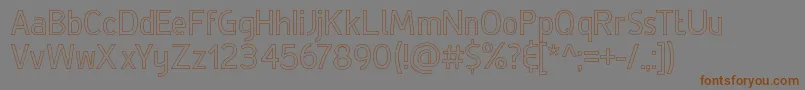 DeLuxeHollow Font – Brown Fonts on Gray Background
