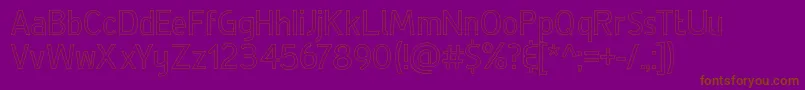 Fonte DeLuxeHollow – fontes marrons em um fundo roxo