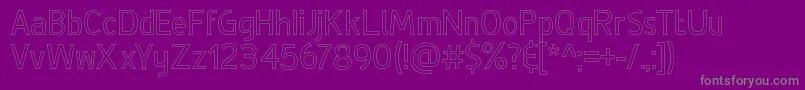 DeLuxeHollow-Schriftart – Graue Schriften auf violettem Hintergrund