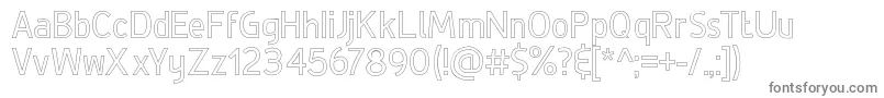 DeLuxeHollow-fontti – harmaat fontit