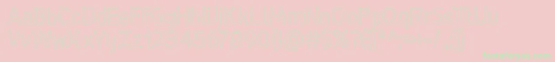 DeLuxeHollow Font – Green Fonts on Pink Background