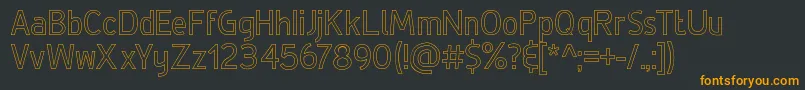 DeLuxeHollow Font – Orange Fonts on Black Background