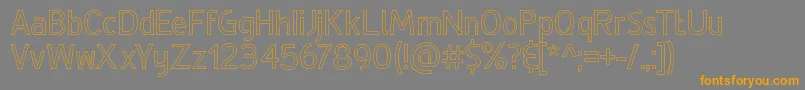 DeLuxeHollow Font – Orange Fonts on Gray Background