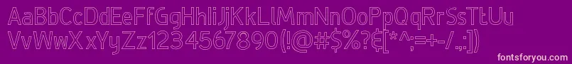 DeLuxeHollow Font – Pink Fonts on Purple Background