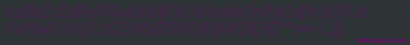 DeLuxeHollow-Schriftart – Violette Schriften auf schwarzem Hintergrund