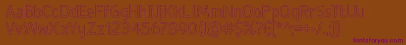 DeLuxeHollow-Schriftart – Violette Schriften auf braunem Hintergrund