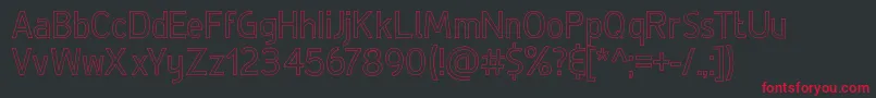 DeLuxeHollow Font – Red Fonts on Black Background