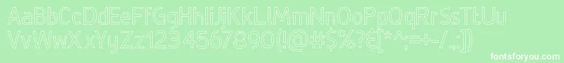 DeLuxeHollow Font – White Fonts on Green Background