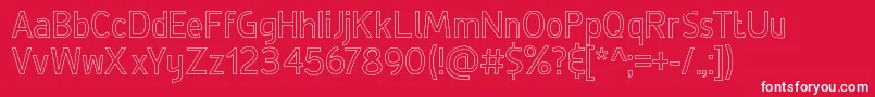 DeLuxeHollow Font – White Fonts on Red Background